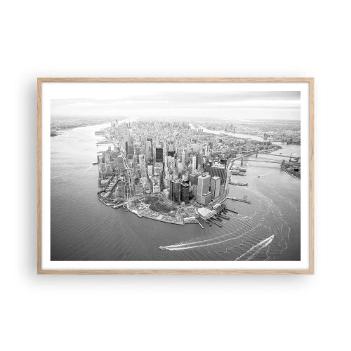 Poster in einem Rahmen aus heller Eiche - Und wie kann es man nicht lieben? - 100x70 cm