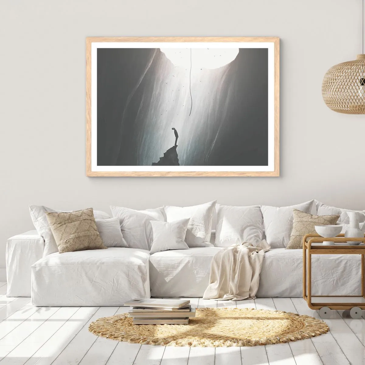 Poster in einem Rahmen aus heller Eiche - Es gibt immer einen Ausweg - 40x30 cm