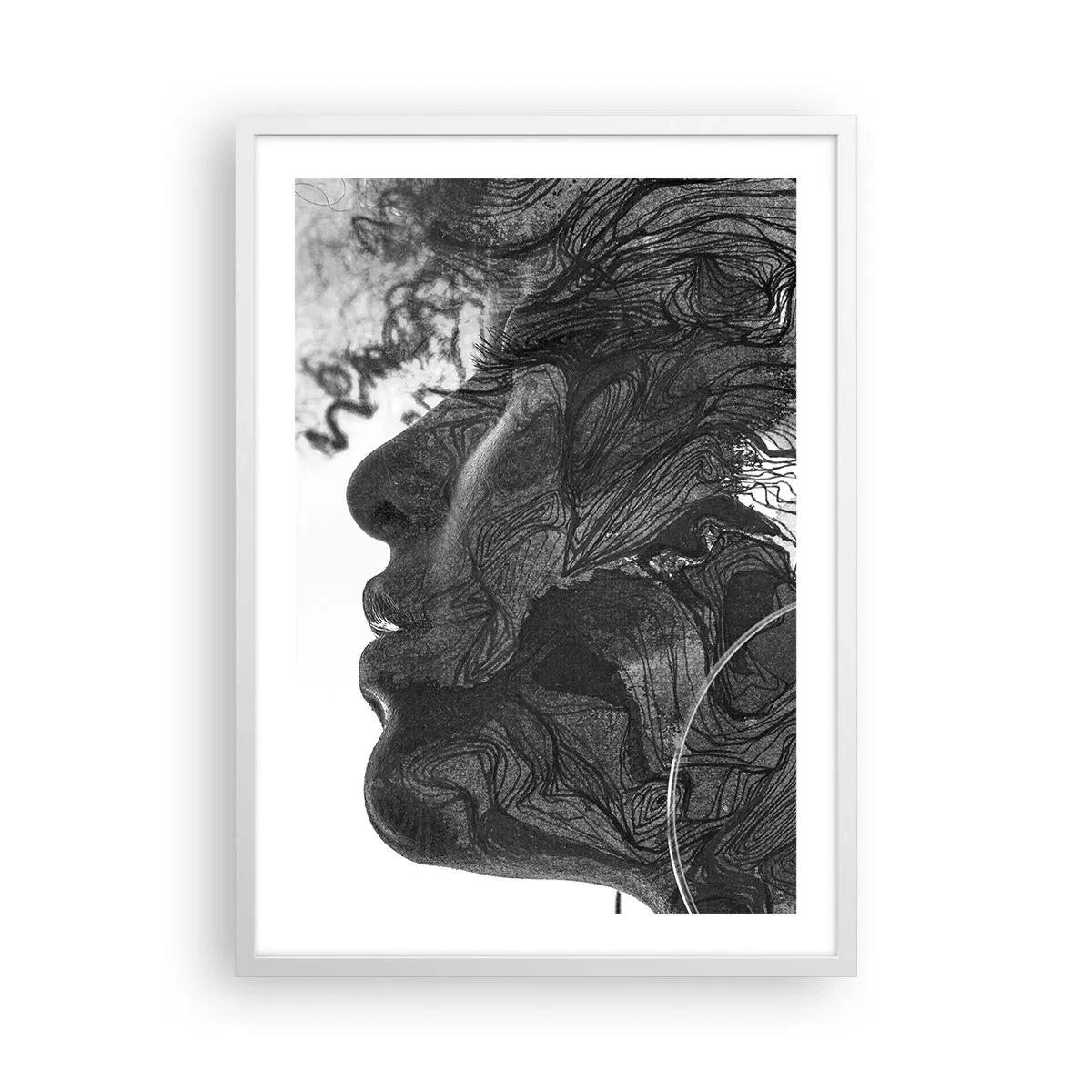Poster in einem weißen Rahmen - Verstrickt in Träume - 50x70 cm