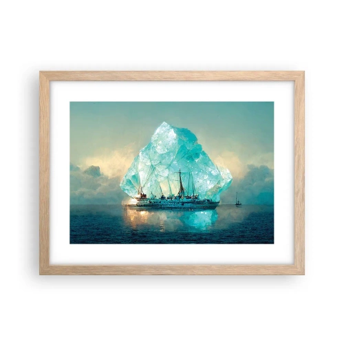Poster in einem Rahmen aus heller Eiche - Arktischer Diamant - 40x30 cm