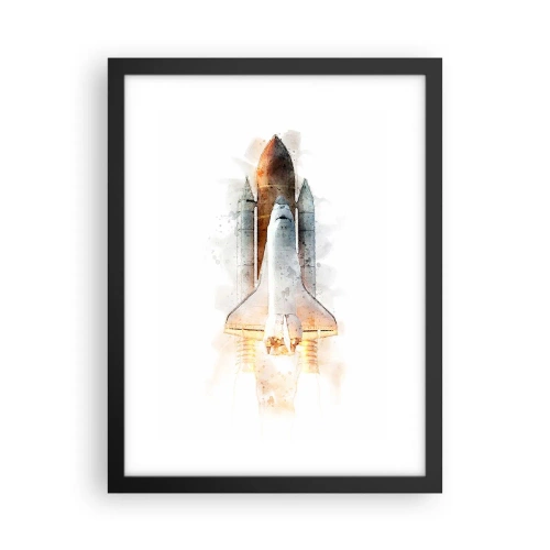 Poster in einem schwarzem Rahmen - Entdecker für den Anfang - 30x40 cm