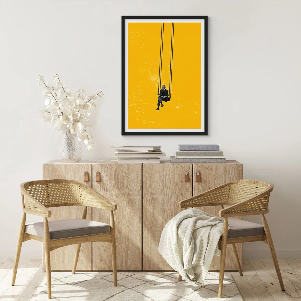 Poster in einem schwarzem Rahmen - Tag wie jeder andere - 70x100 cm