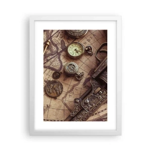 Poster in einem weißen Rahmen - Das Abenteuer ruft - 30x40 cm