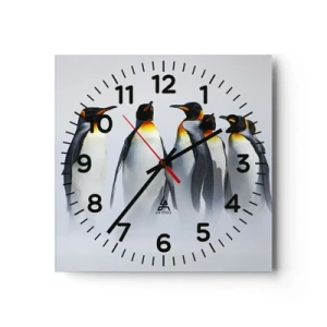 Wanduhr - Glasuhr - Treffen in Abendkleidern - 30x30 cm