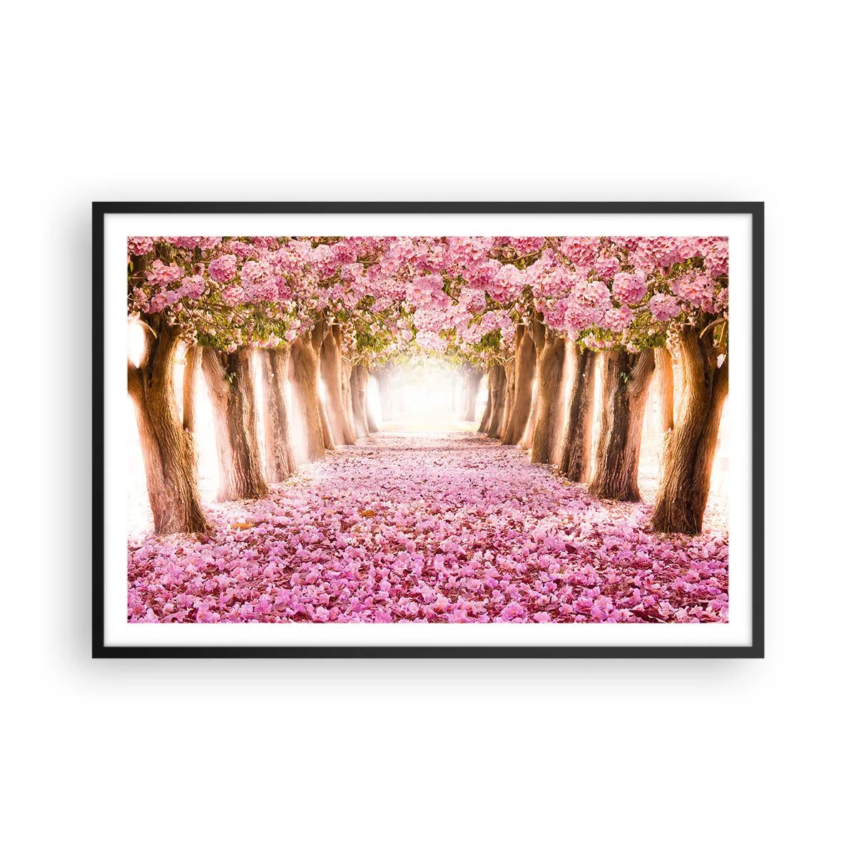 Poster in einem schwarzem Rahmen - Der Weg ins Paradies - 91x61 cm