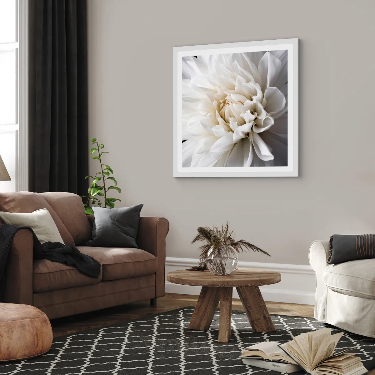 Poster in einem weißen Rahmen - Der Morgen der Braut - 60x60 cm