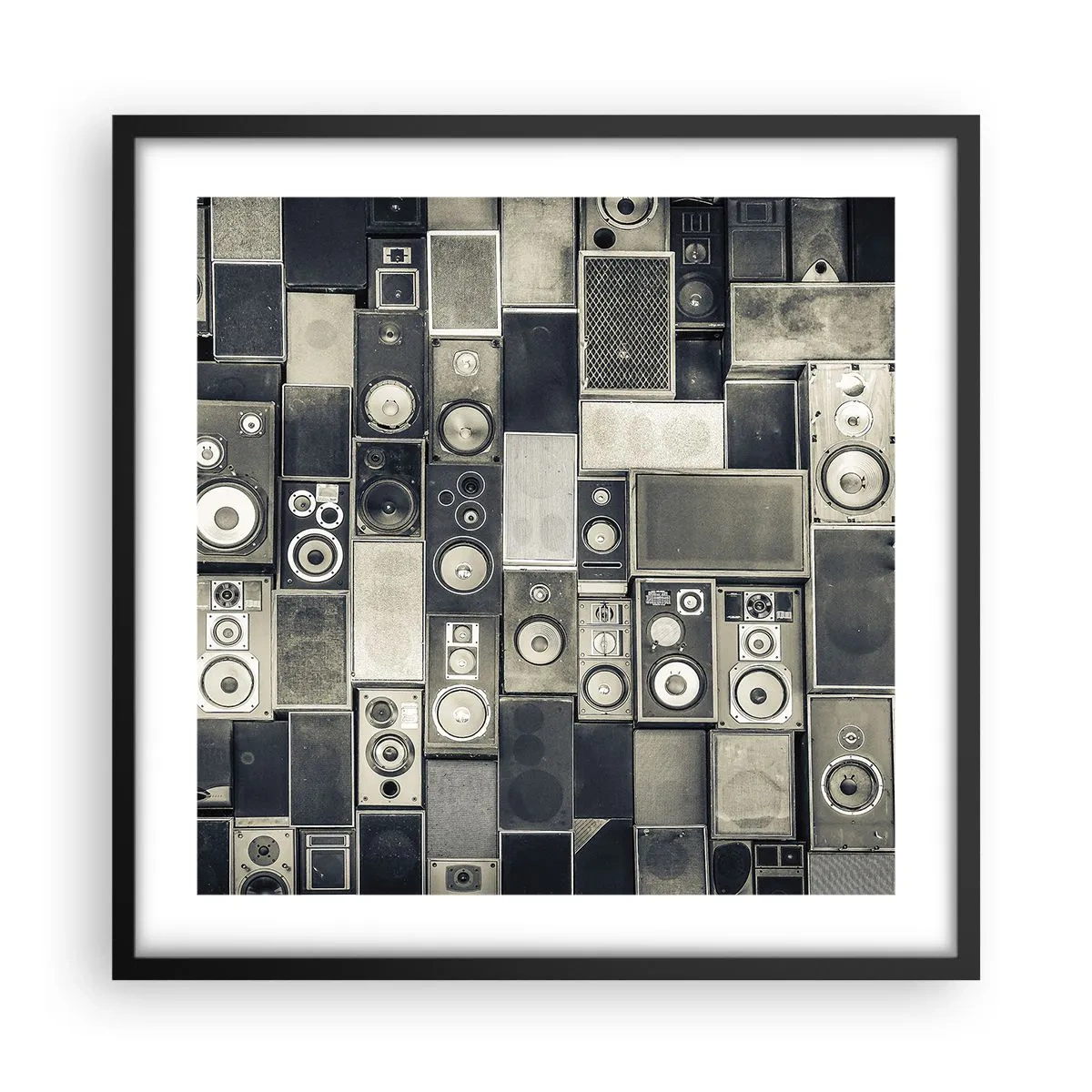 Poster in einem schwarzem Rahmen - Und es ist alles in Ordnung - 50x50 cm