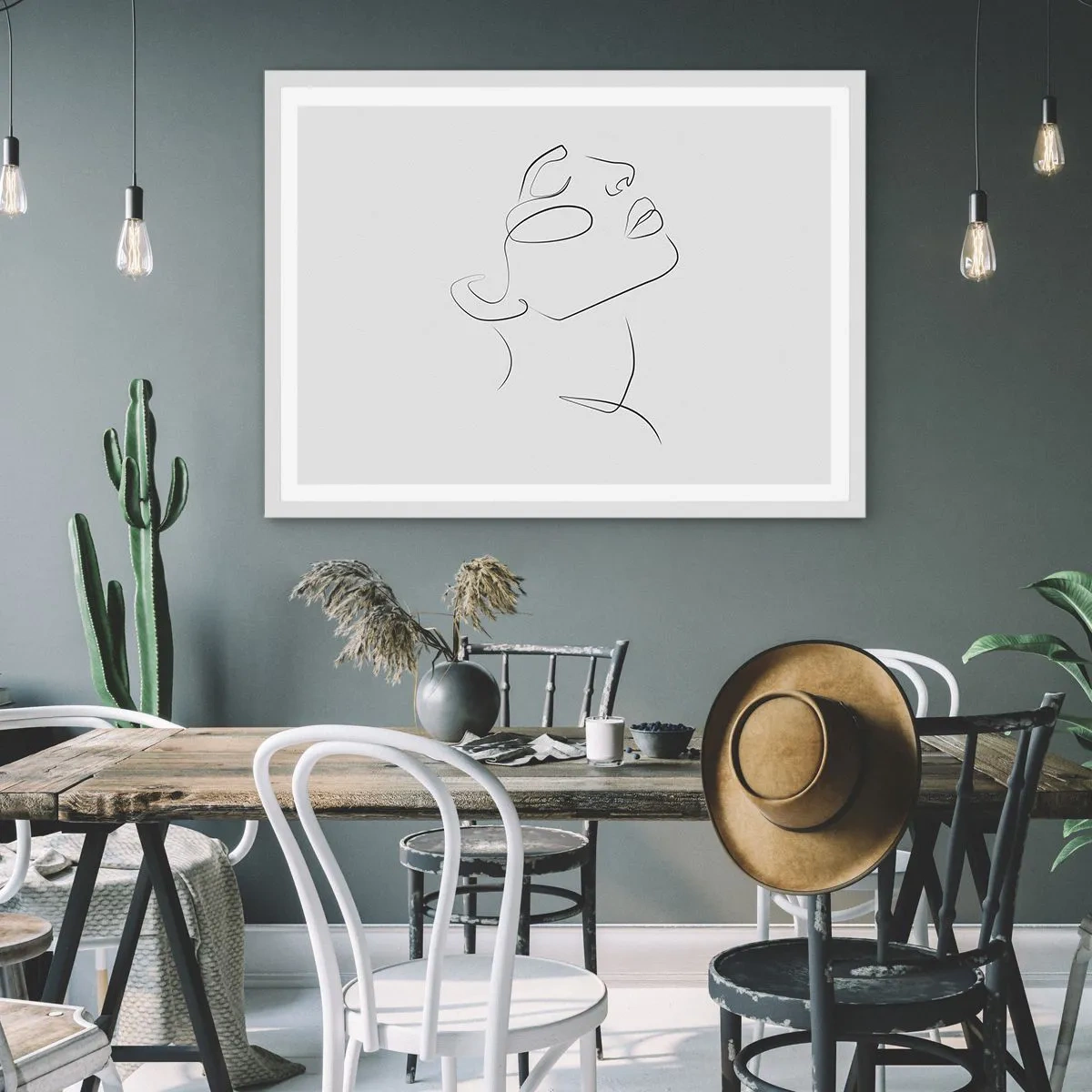 Poster in einem weißen Rahmen - Die Drehungen und Wendungen der Träume - 40x30 cm