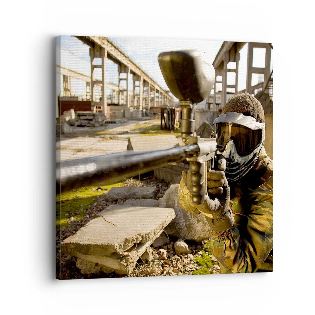 Bild auf Leinwand - Leinwandbild - Auch du kannst ein Held werden - 30x30 cm