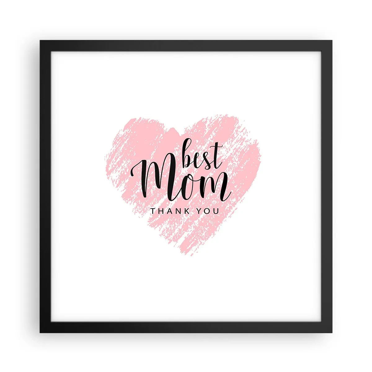 Poster in einem schwarzem Rahmen - Immer der richtige Moment - 40x40 cm