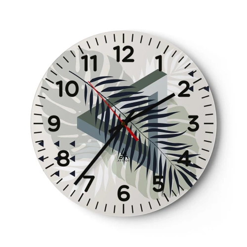 Wanduhr - Glasuhr - Natur und Geometrie – zwei Ordnungen? - 40x40 cm