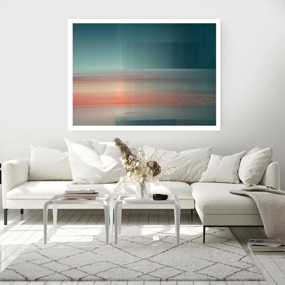 Poster - Abstraktion: Lichtwellen - 91x61 cm