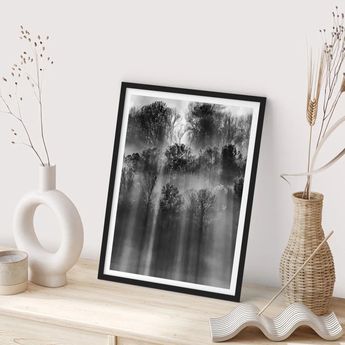 Poster in einem schwarzem Rahmen - In Lichtstrahlen - 61x91 cm