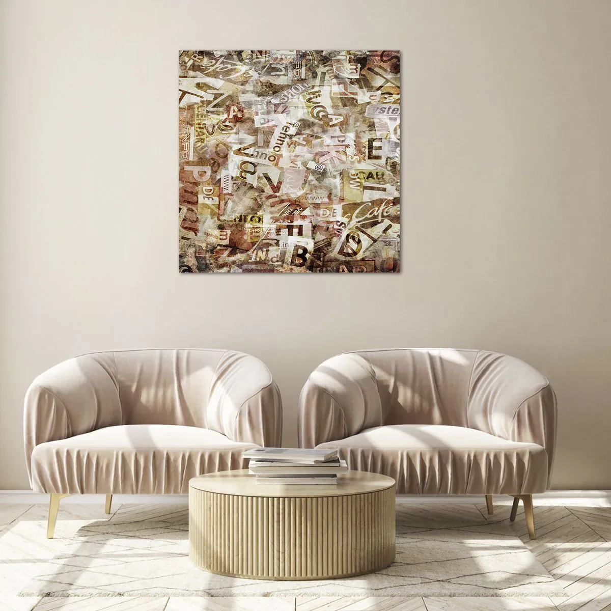 Glasbild - Bild auf glas - Ich vereinige das Geschwätz - 50x50 cm