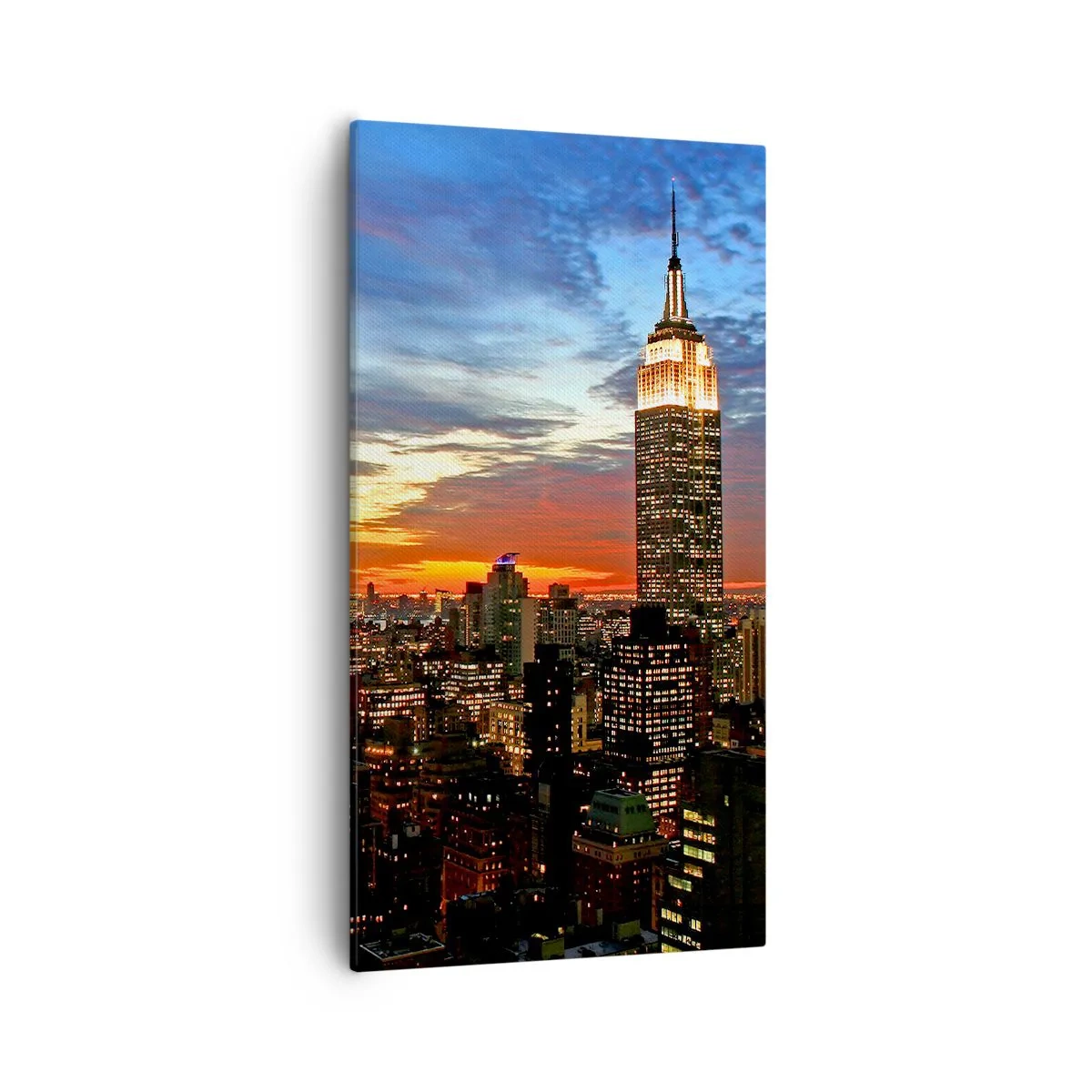 Bild auf Leinwand - Leinwandbild - Leuchtende amerikanische Nacht - 55x100 cm