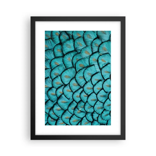 Poster in einem schwarzem Rahmen - Große Federgala - 30x40 cm