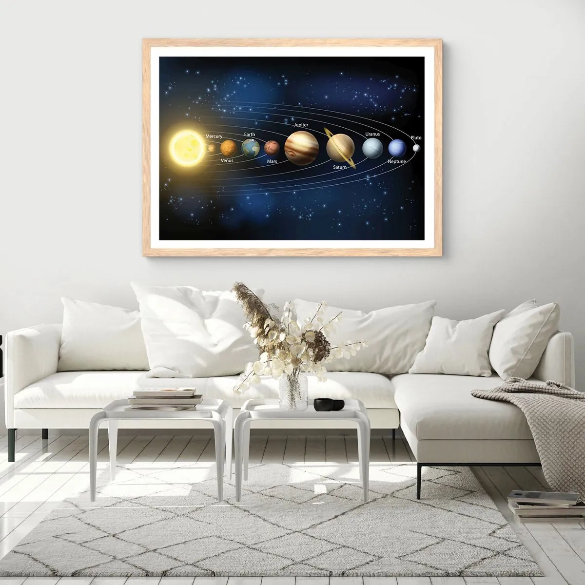 Poster in einem Rahmen aus heller Eiche - Einer von zehn - 70x50 cm