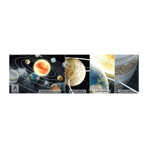 Fototapeten Muster Selbstklebend Deluxe Sticker - Kosmischer Tanz - Kosmos, Galaxis, Sonnensystem - 100x30 cm