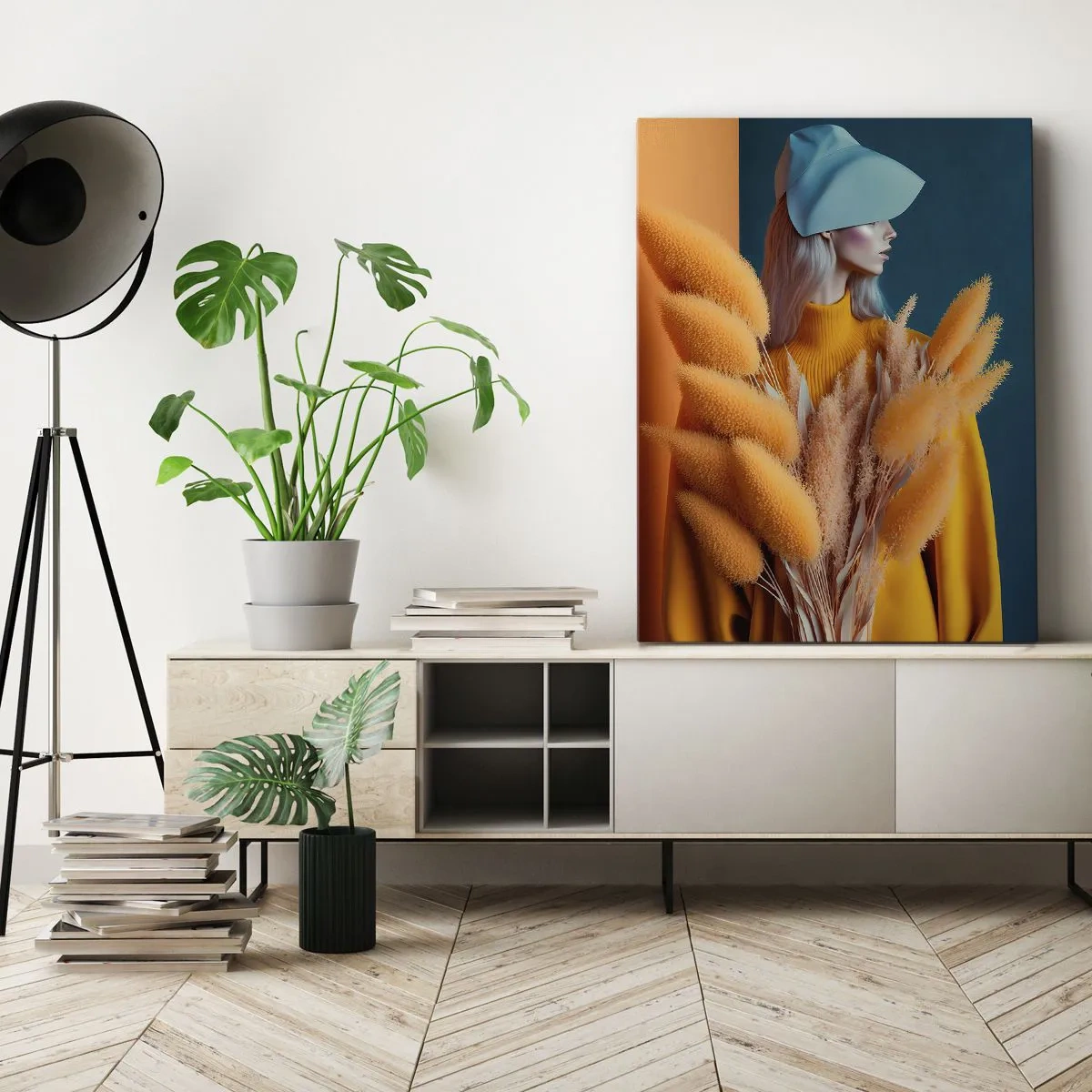 Bild auf Leinwand - Leinwandbild - Flauschiges Porträt - 80x120 cm