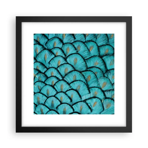 Poster in einem schwarzem Rahmen - Große Federgala - 30x30 cm