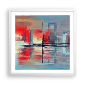 Poster in einem weißen Rahmen - Landschaft in einer unbekannten Dimension - 50x50 cm