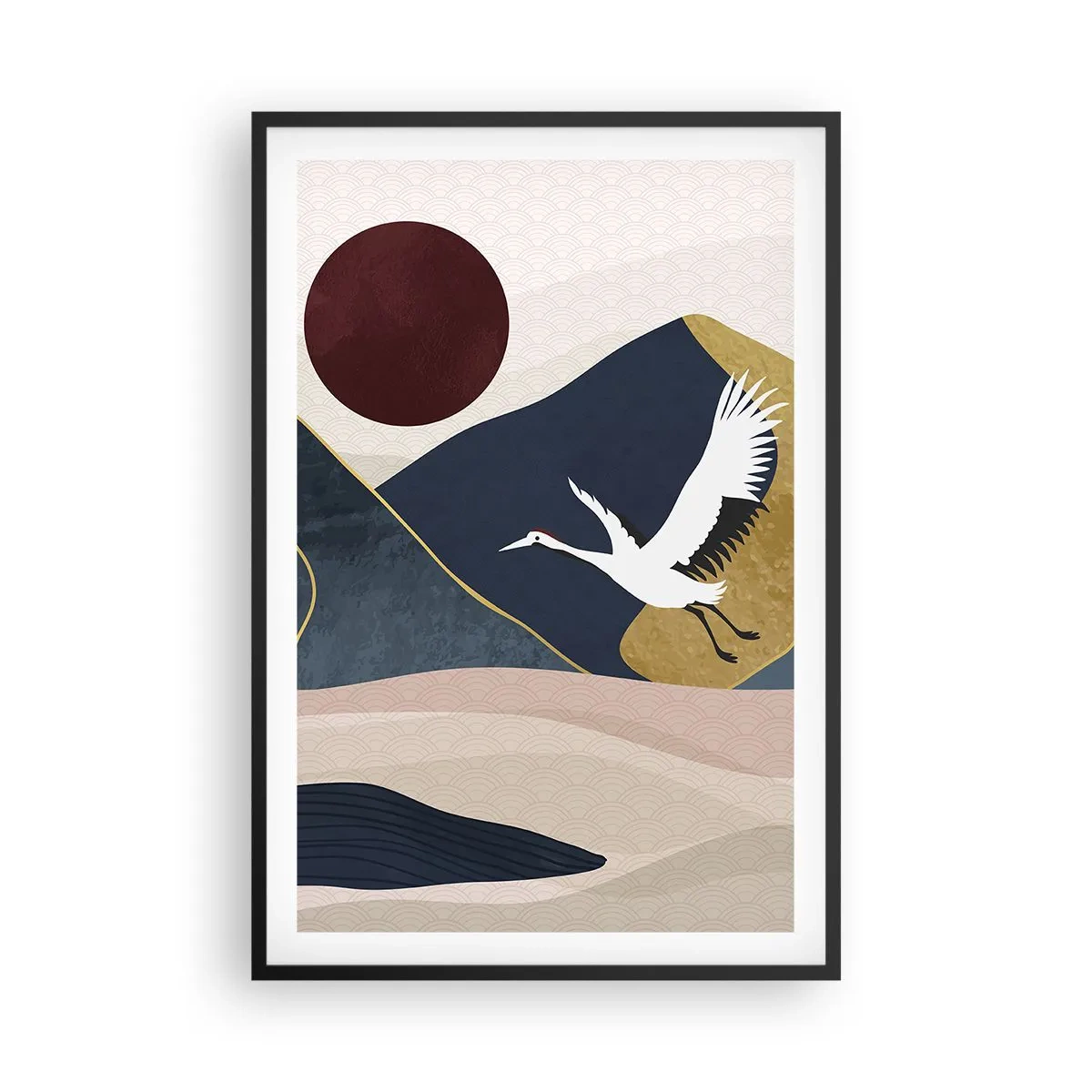 Poster in einem schwarzem Rahmen - Es ist wieder ein Tag VERFLOGEN - 61x91 cm