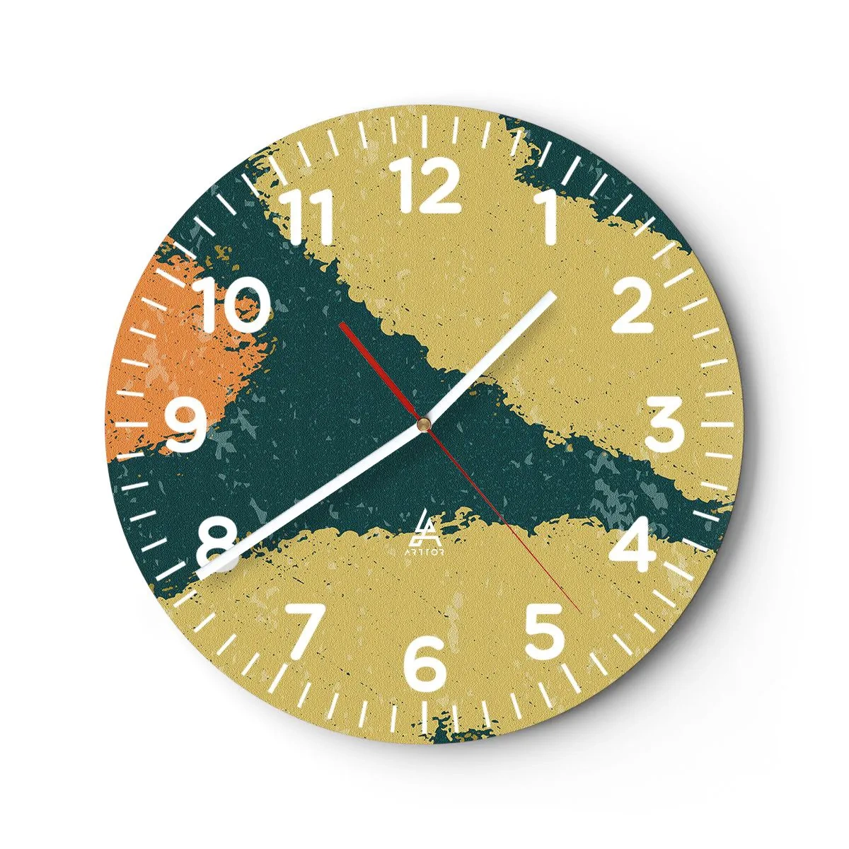 Wanduhr - Glasuhr - Abstraktion – langsame Bewegung - 40x40 cm