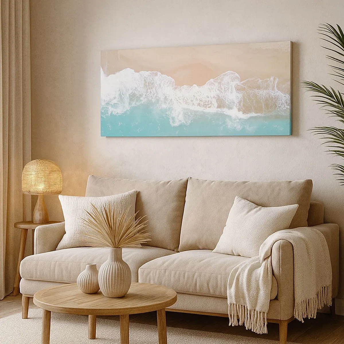 Bild auf Leinwand - Leinwandbild - Eine streichelnde Berührung - 100x40 cm