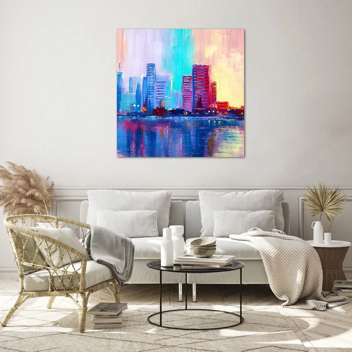 Glasbild - Bild auf glas - In Farben getaucht - 60x60 cm