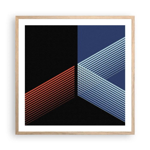 Poster in einem Rahmen aus heller Eiche - Eine einfache Geschichte - 60x60 cm
