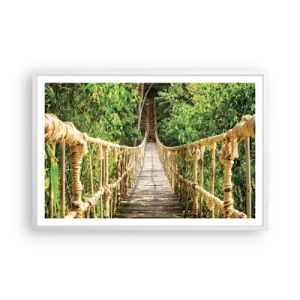 Poster in einem weißen Rahmen - Im Grünen ausgesetzt - 91x61 cm