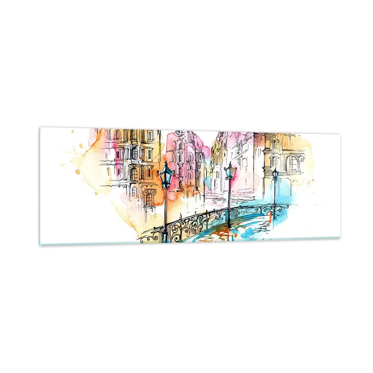 Glasbild - Bild auf glas - Das Herz der Stadt - 90x30 cm