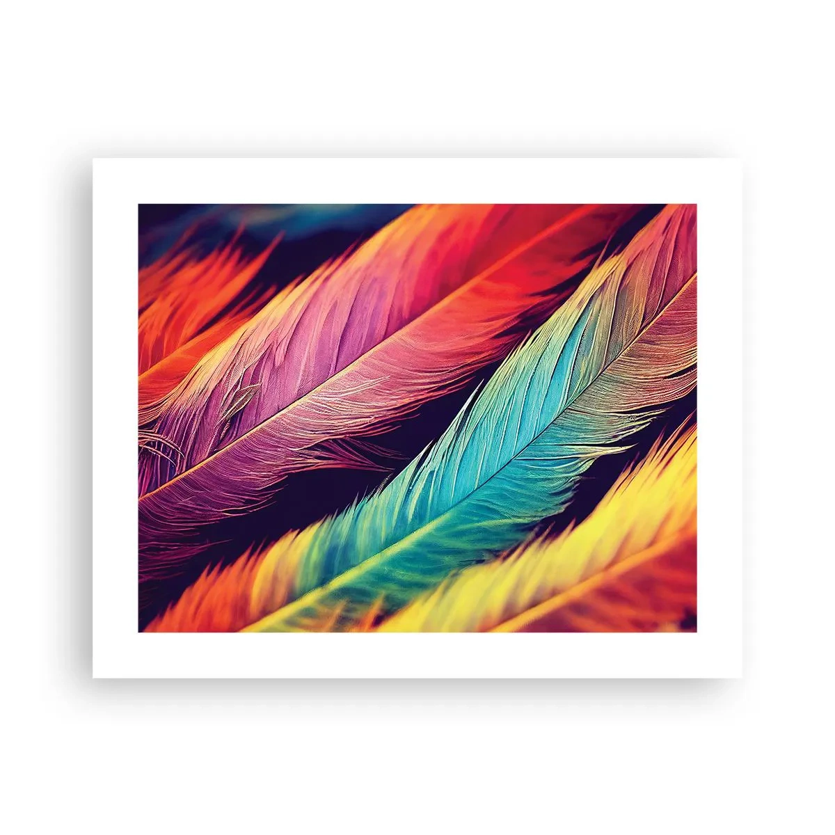 Poster - Gefiederter Regenbogen - 50x40 cm