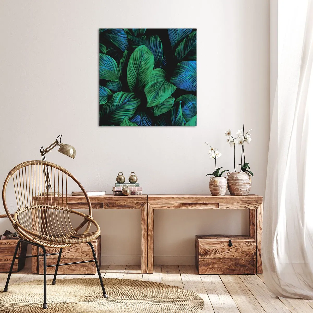 Bild auf Leinwand - Leinwandbild - In der grünen Menge - 60x60 cm