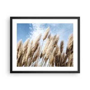 Poster in einem schwarzem Rahmen - Sonnige und windige Liebkosungen - 50x40 cm