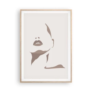 Poster in einem Rahmen aus heller Eiche - Aus Licht und Schatten - 70x100 cm