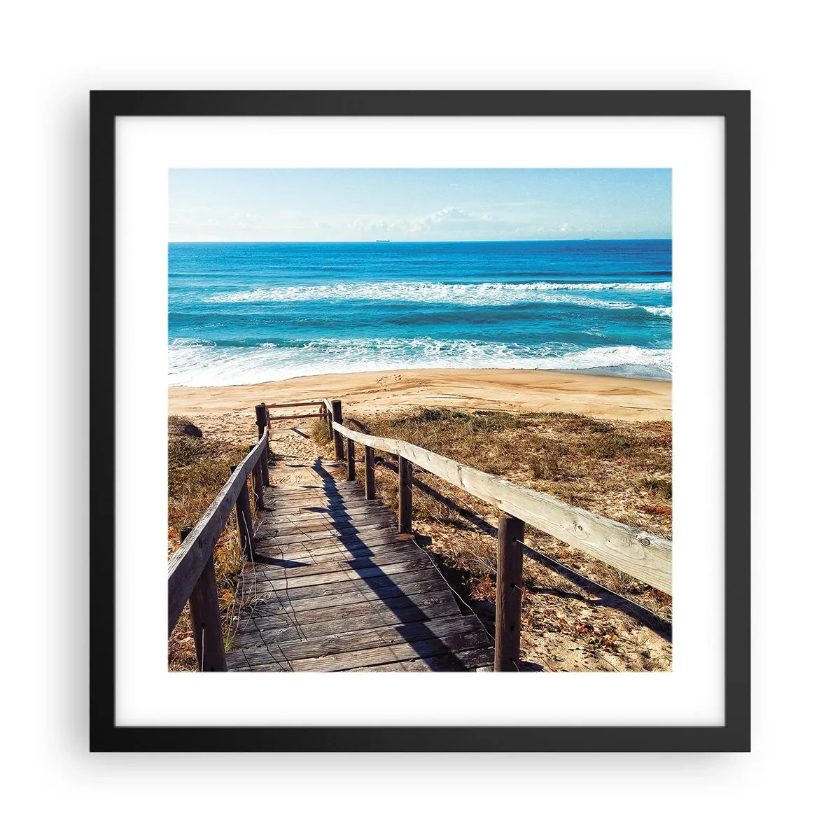Poster in einem schwarzem Rahmen - Lauf! - 40x40 cm