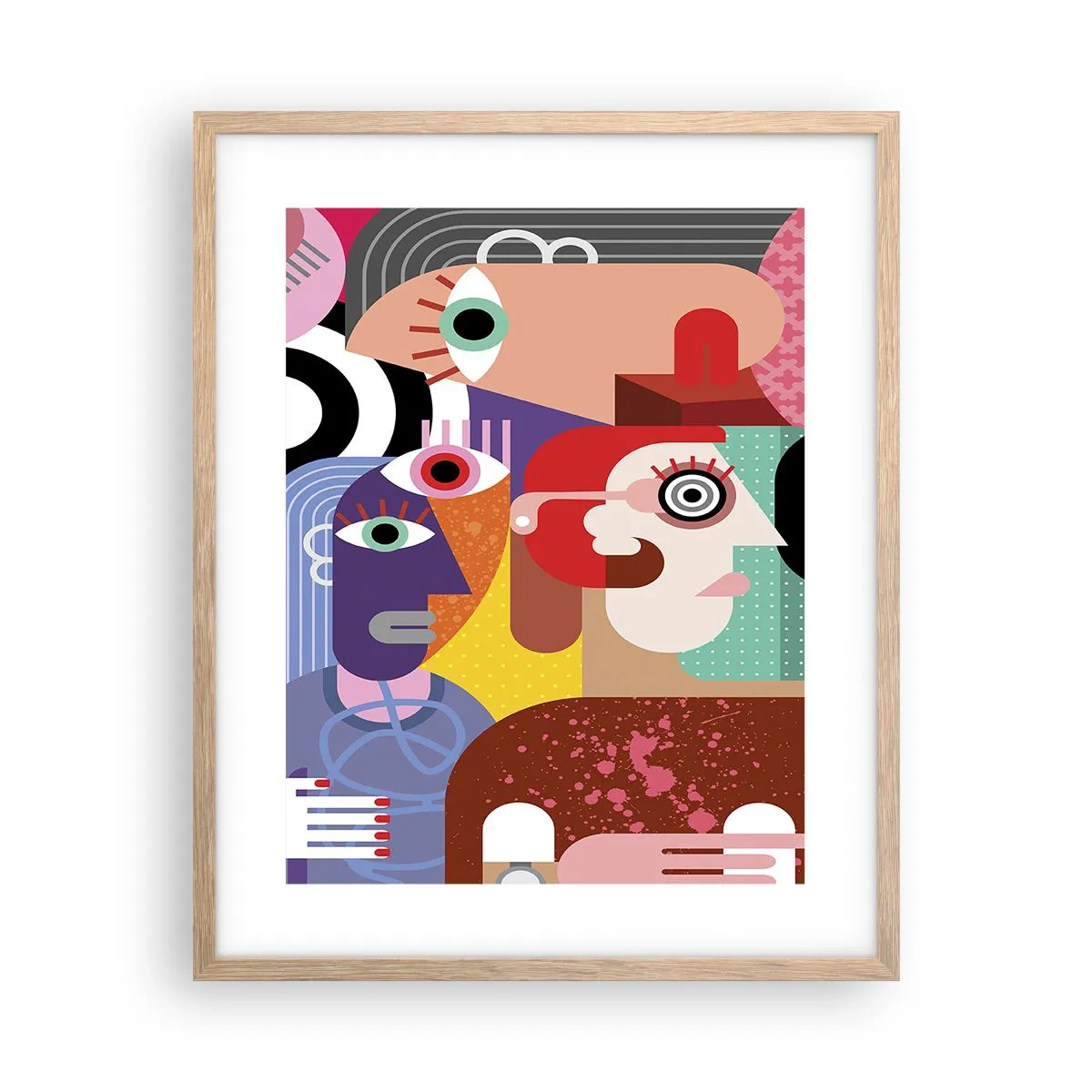 Poster in einem Rahmen aus heller Eiche - Wir sind von Herrn Picasso - 40x50 cm
