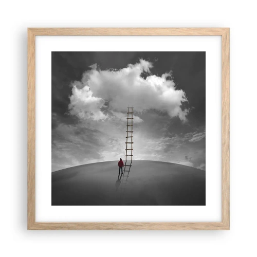 Poster in einem Rahmen aus heller Eiche - Alles ist möglich - 40x40 cm