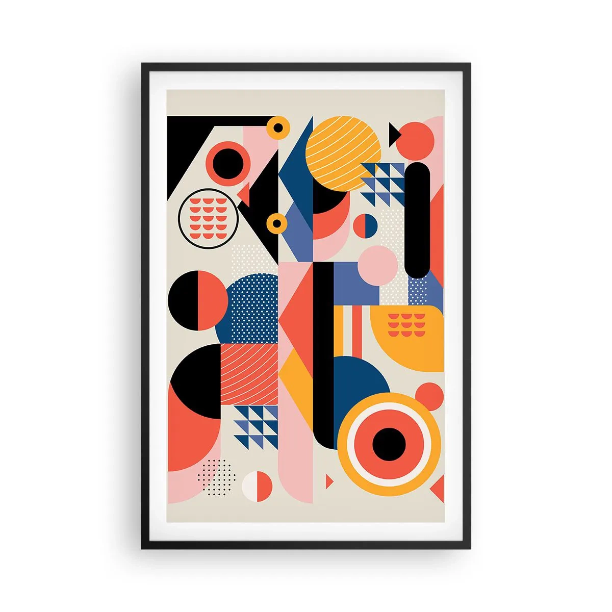 Poster in einem schwarzem Rahmen - Komposition: Na, los, spiel! - 61x91 cm