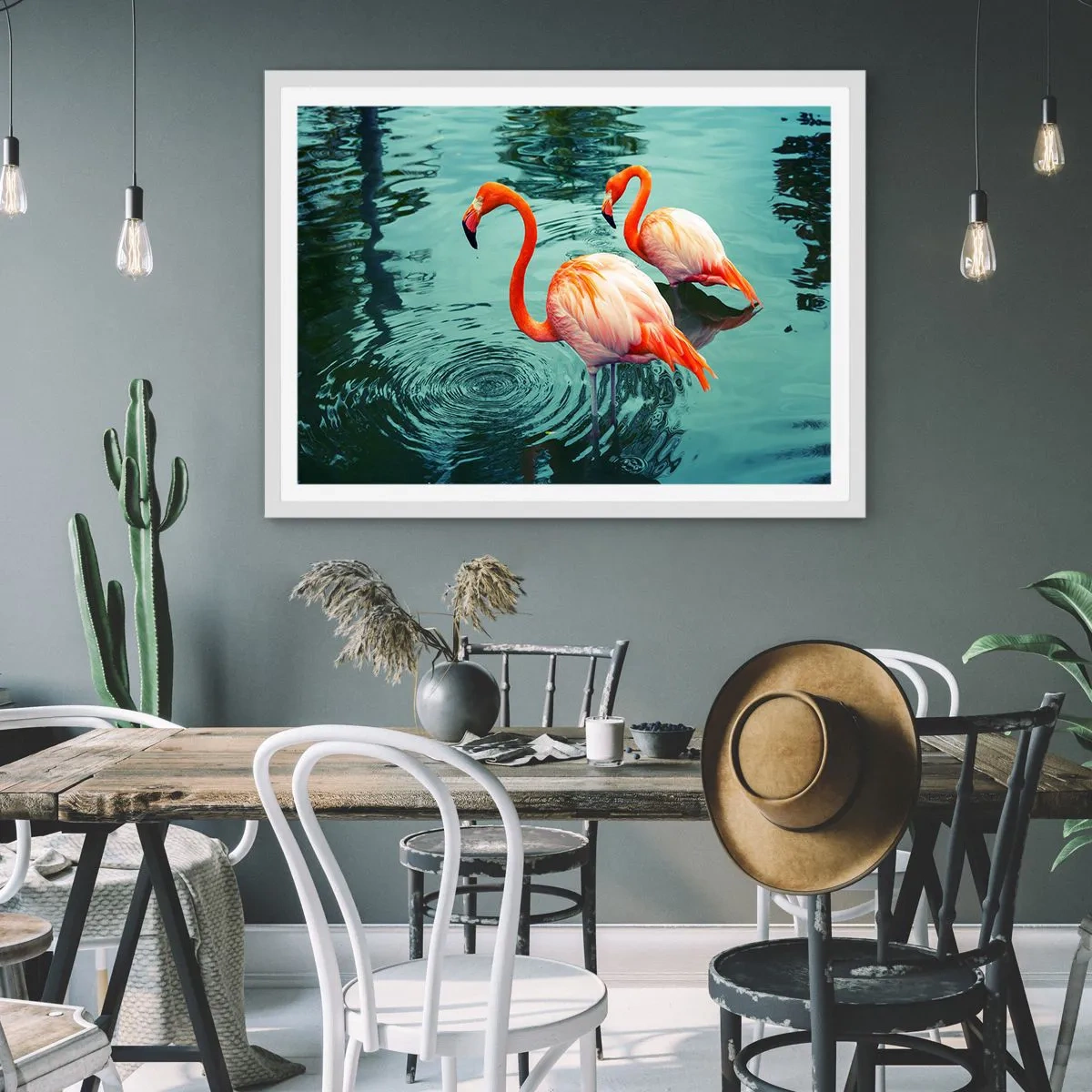 Poster in einem weißen Rahmen - Wir sind jetzt in Mode - 91x61 cm