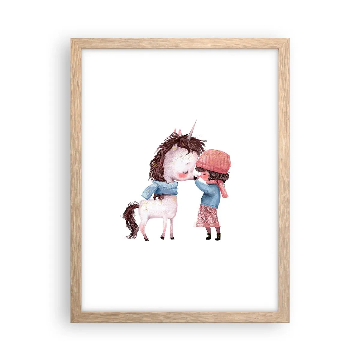 Poster in einem Rahmen aus heller Eiche - Ein Wintermärchen - 30x40 cm