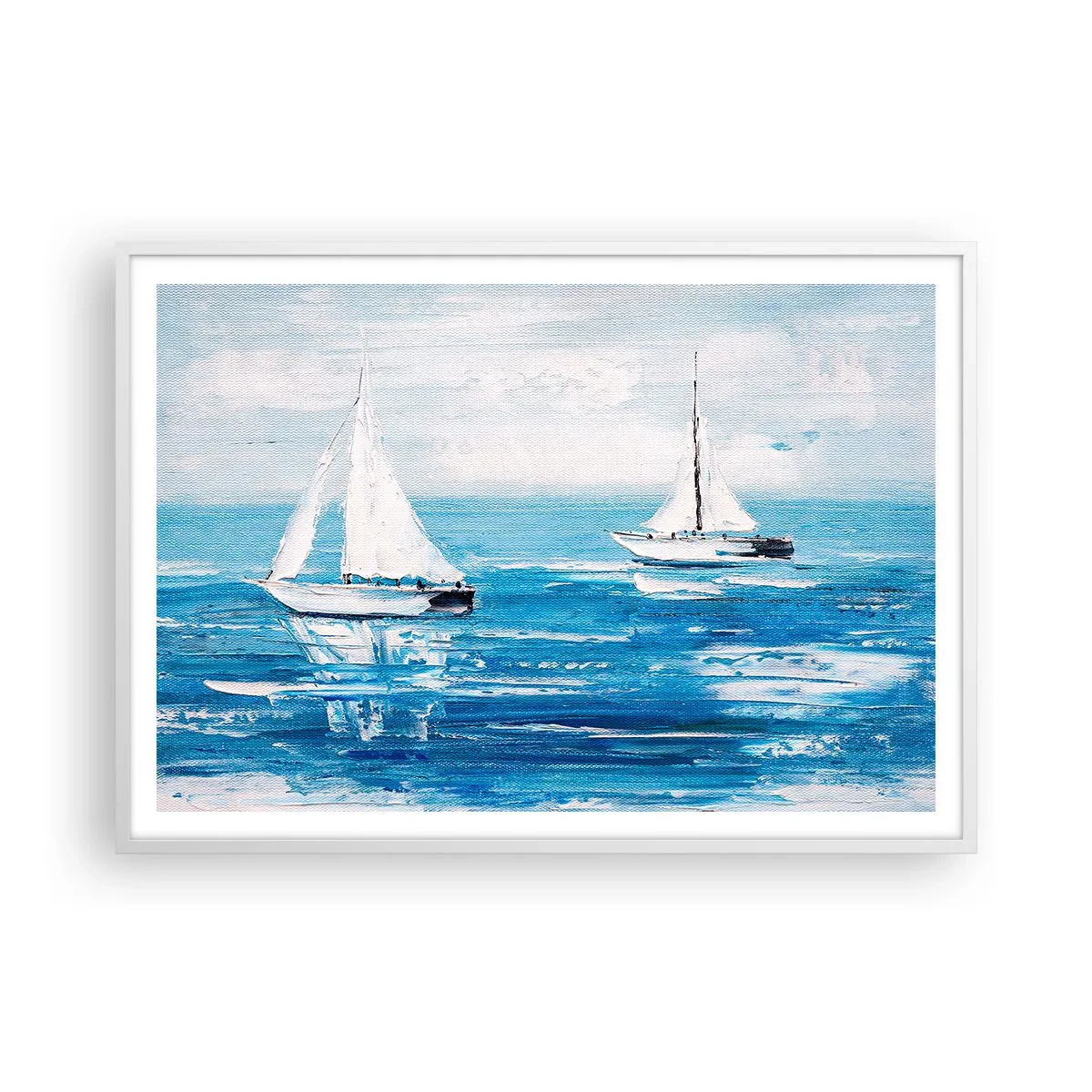 Poster in einem weißen Rahmen - Mit Freund an der Seite - 100x70 cm