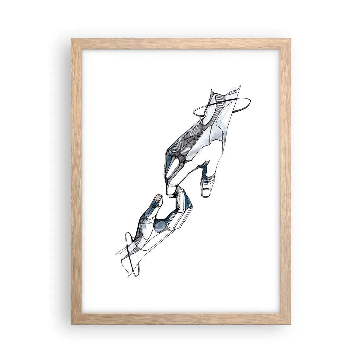 Poster in einem Rahmen aus heller Eiche - Eine gute Geste - 30x40 cm