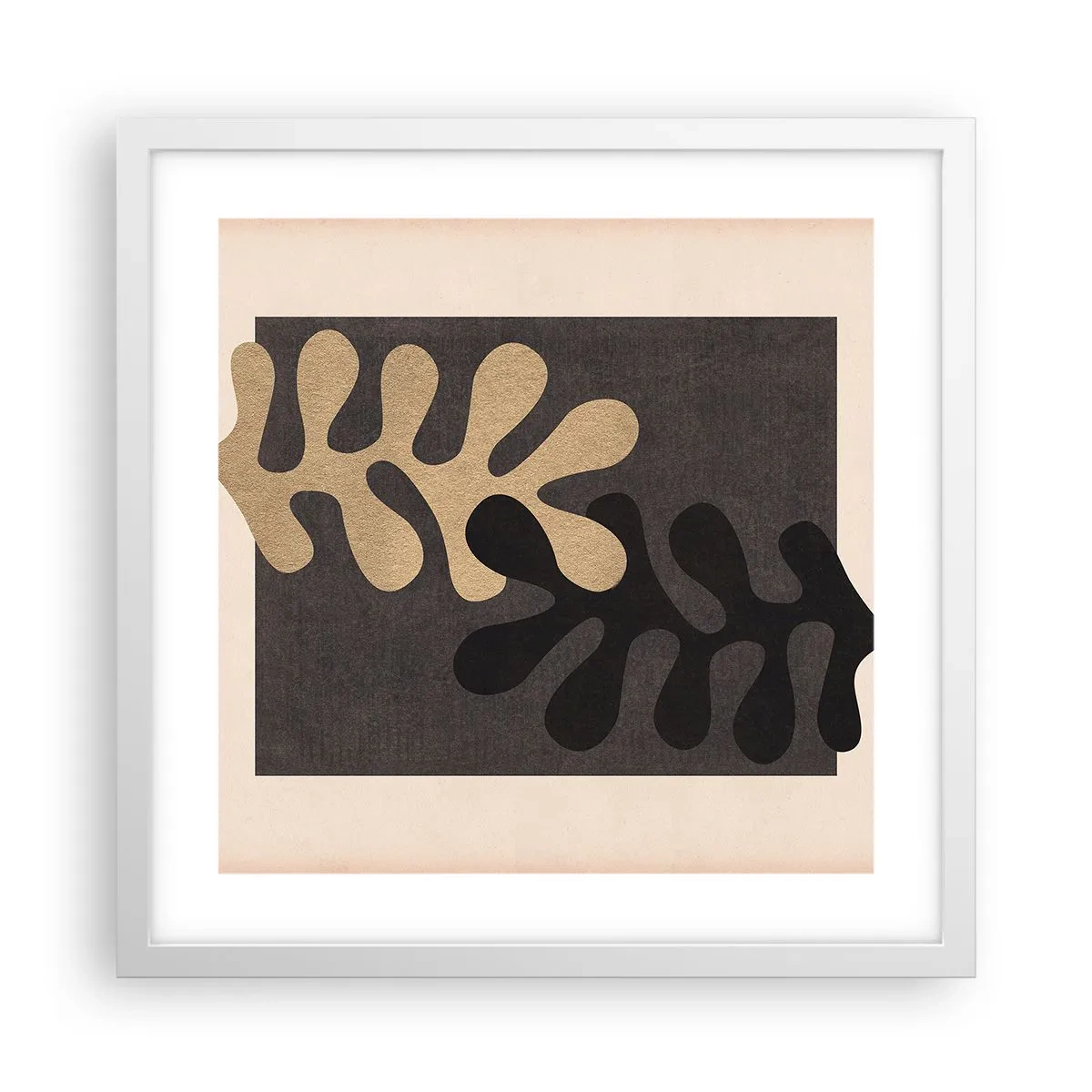 Poster in einem weißen Rahmen - Abwesenheit und Ergänzung - 40x40 cm