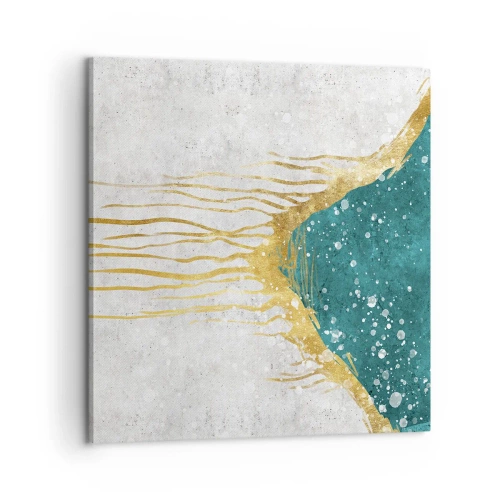 Bild auf Leinwand - Leinwandbild - Goldene Flut - 60x60 cm