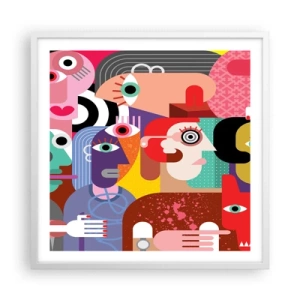 Poster in einem weißen Rahmen - Wir sind von Herrn Picasso - 60x60 cm