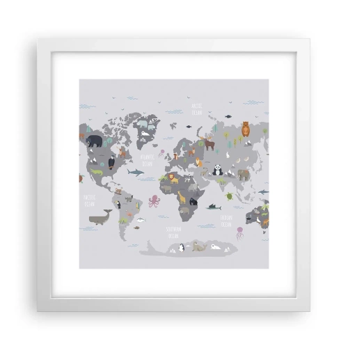 Poster in einem weißen Rahmen - Sag mir wo du herkommst ... - 30x30 cm