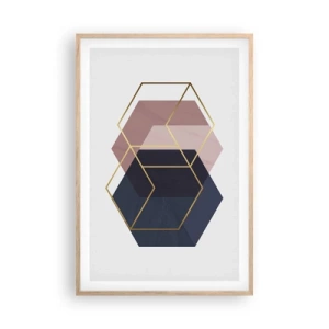 Poster in einem Rahmen aus heller Eiche - Die Kraft der Einfachheit - 61x91 cm