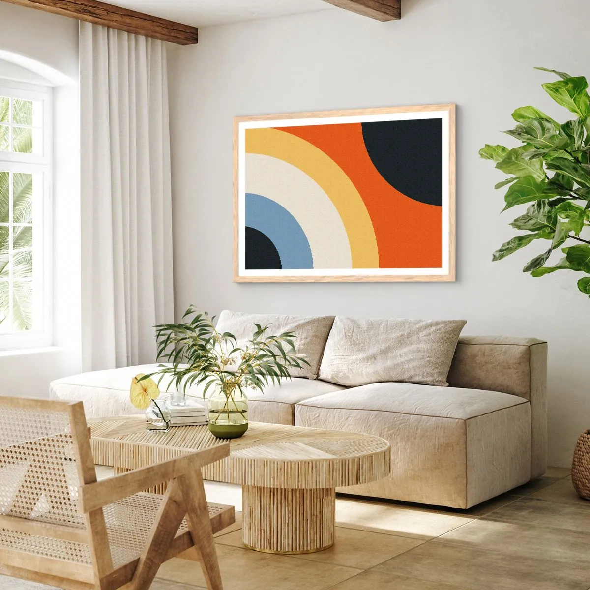 Poster in einem Rahmen aus heller Eiche - Zu mir selbst - 40x30 cm
